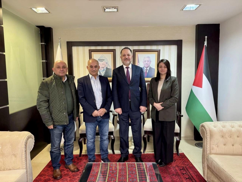 PalTrade Board Chairman, Mr. Ibrahim Barham, held a meeting with H.E. Dr. Ziad Al-Mimi